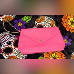 NWOT Pink Envelope Clutch Bag